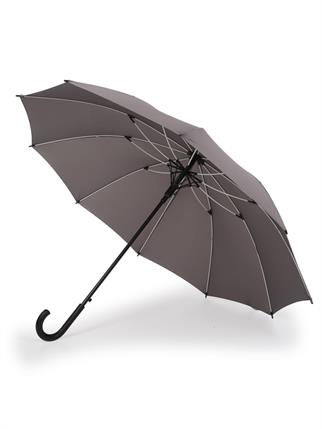 10 Telli Otomatik Fiberglass Gövdeli Protokol Baston Gri Yağmur Şemsiyesi