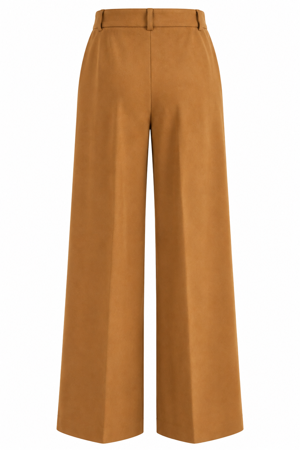 Camel Süet Geniş Paça Pantolon