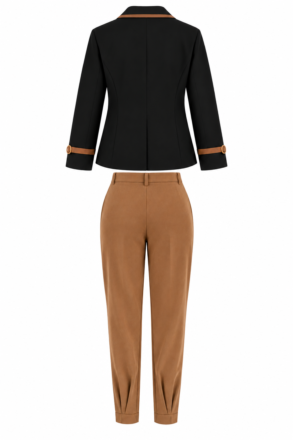 Siyah-Camel Ceket Pantolon Takım