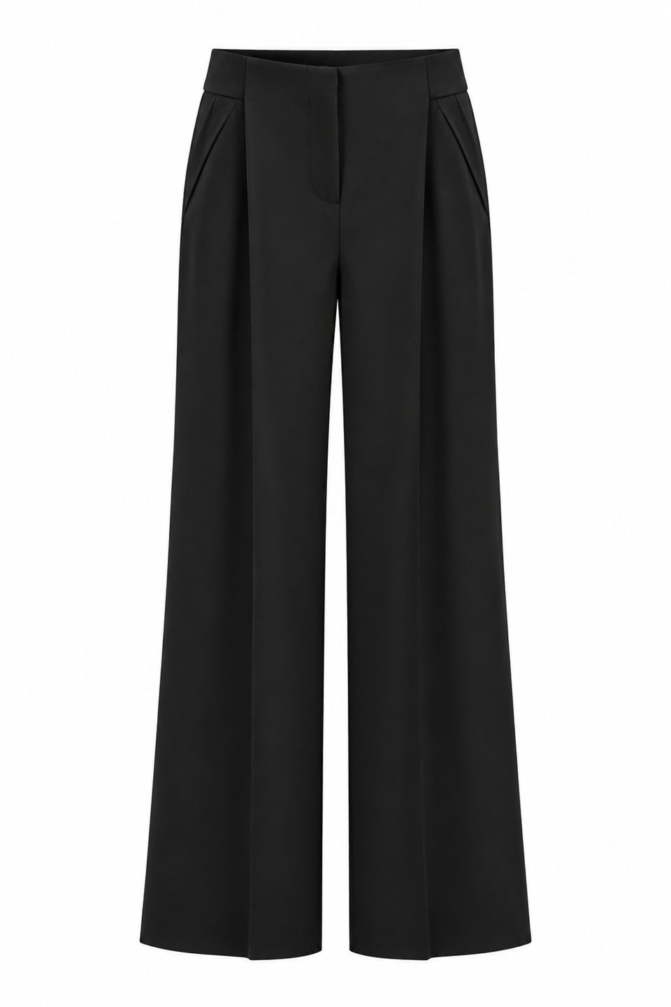 Siyah İnce Gabardin Kemersiz Pantolon