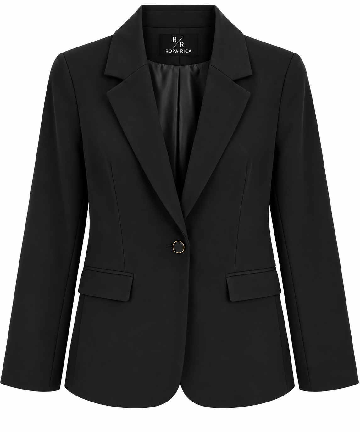 Bele Oturan Cep Kapaklı Blazer Ceket 