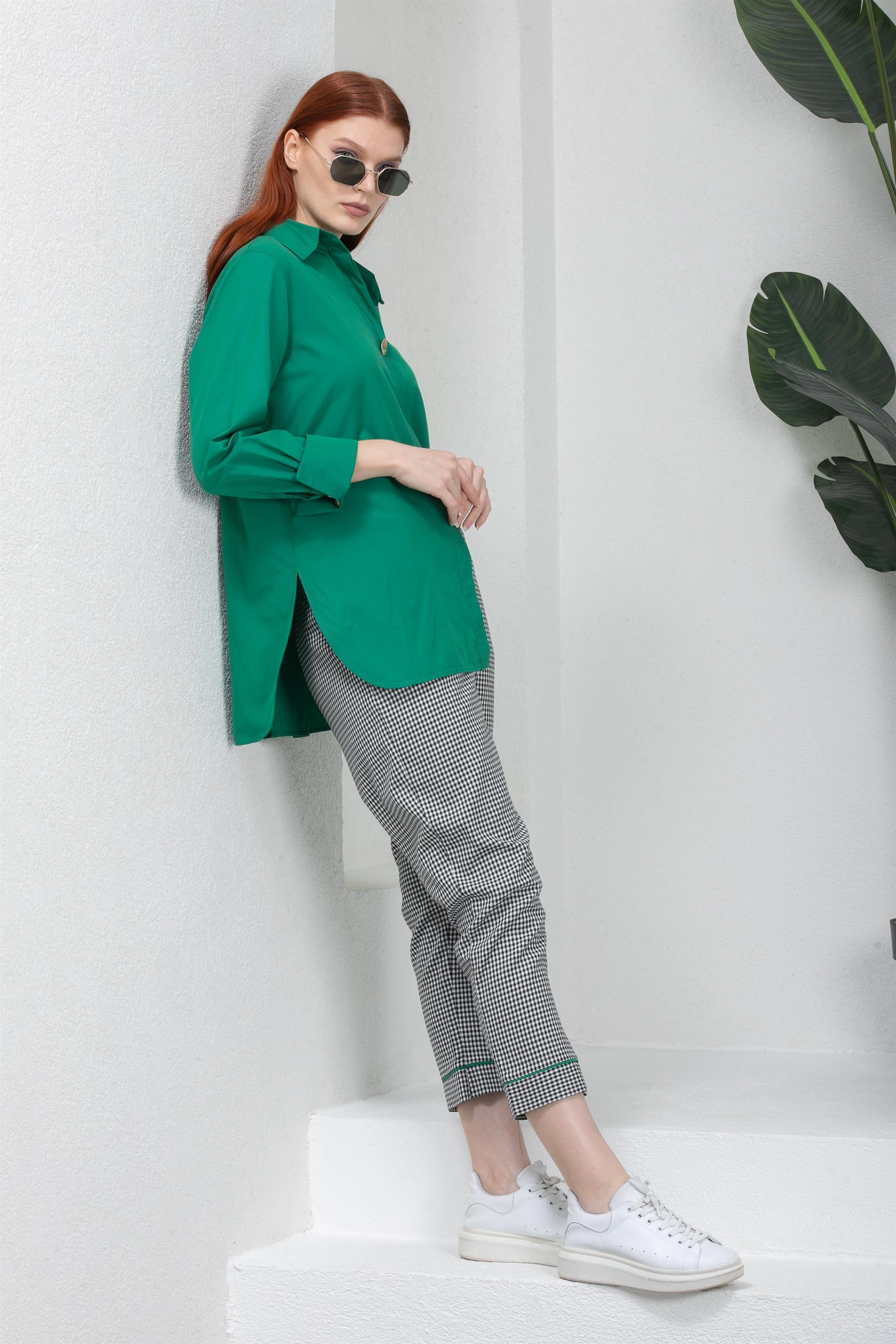 Kadın Pitikareli Boyfrend Pantolon