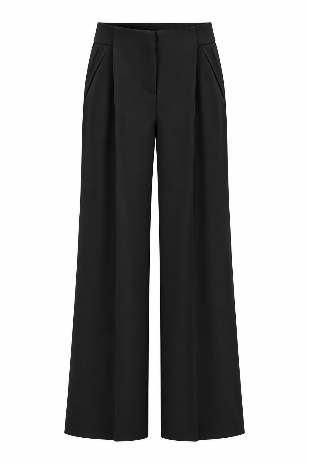 Siyah İnce Gabardin Kemersiz Pantolon