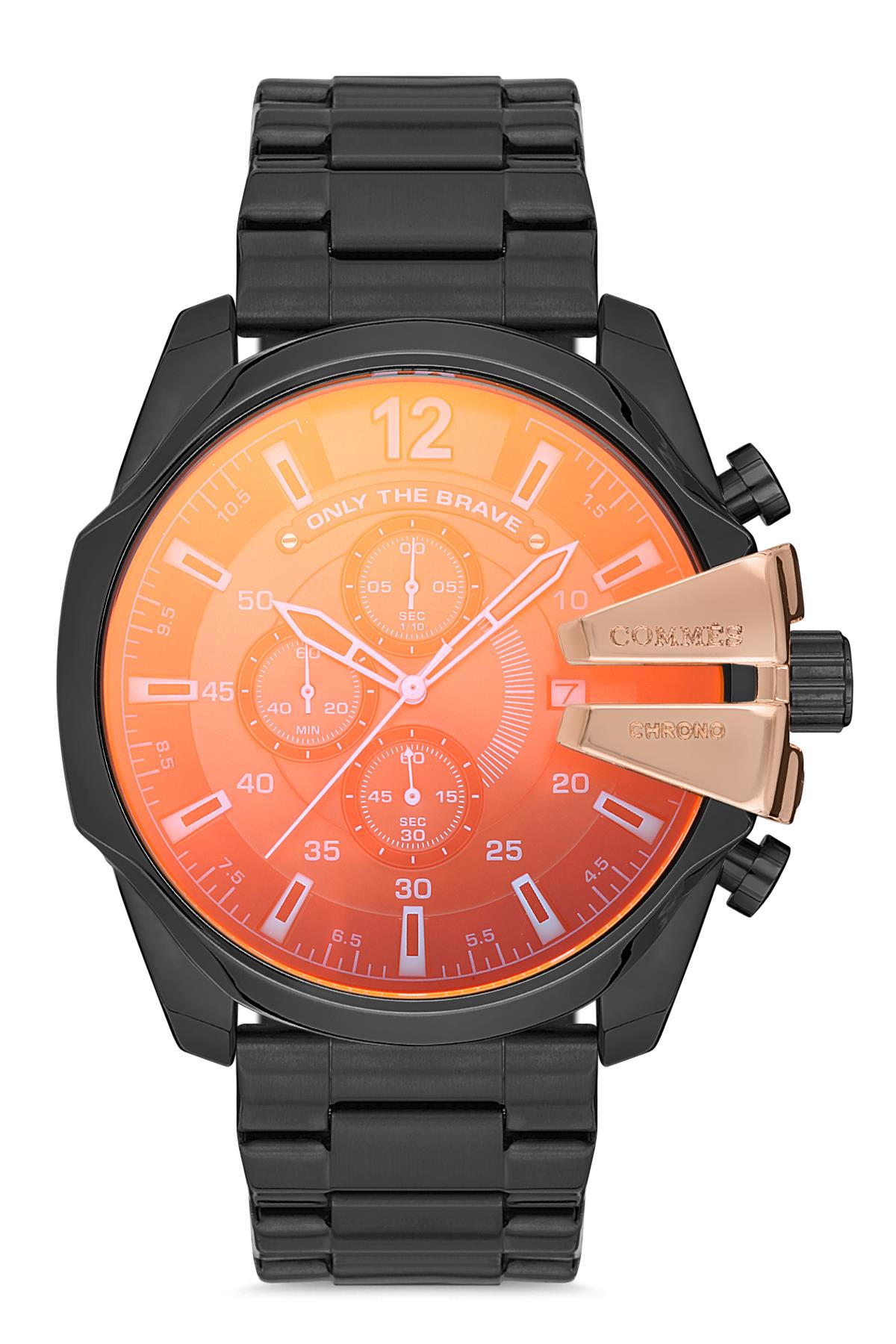 COMMES ÇELİK KORDON TAKVİMLİ ERKEK KOL SAATİ 0299-BRK