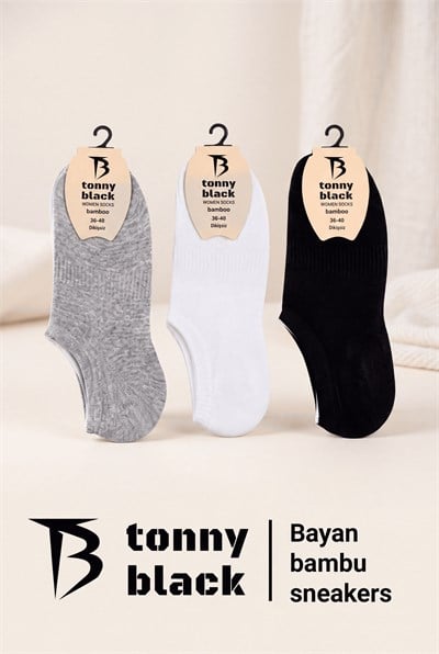 Dikişsiz İz Yapmayan Bambu Patik Çorap Kadın Çok Renkli Çorap TB4010