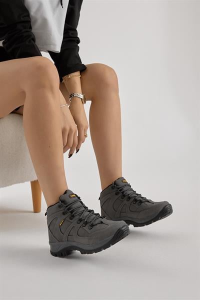Rahat Kalıp Bağcıklı Unisex Füme Trekking Bot V2RTS-0