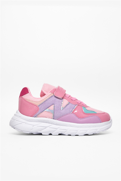Rahat Kalıp Cırtlı Bağcıklı Sneaker Çocuk Unisex Şeker Fuji Sneaker TBKMN333