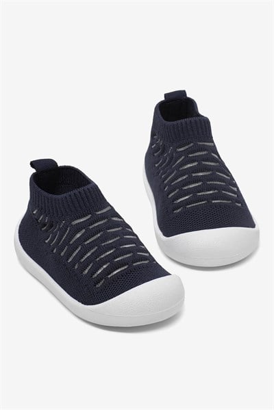 Rahat Kalıp Esnek Ortopedik Taban Çocuk Ayakkabı Çocuk Unisex Lacivert Ayakkabı TBFTH005