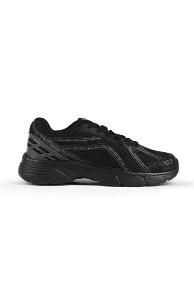 Termo Taban Konforlu Bağcıklı Sneaker Kadın Siyah Siyah Sneaker TBTÖZF005