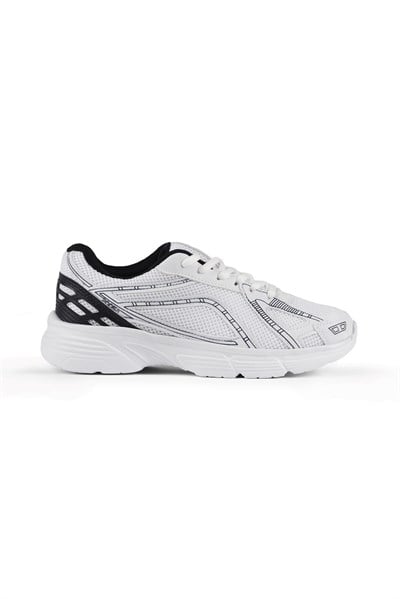 Termo Taban Konforlu Bağcıklı Sneaker Kadın Beyaz Gümüş Sneaker TBTÖZF005