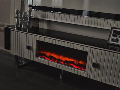 Premier White Duvar Ünitesi Şömineli Alt Blok