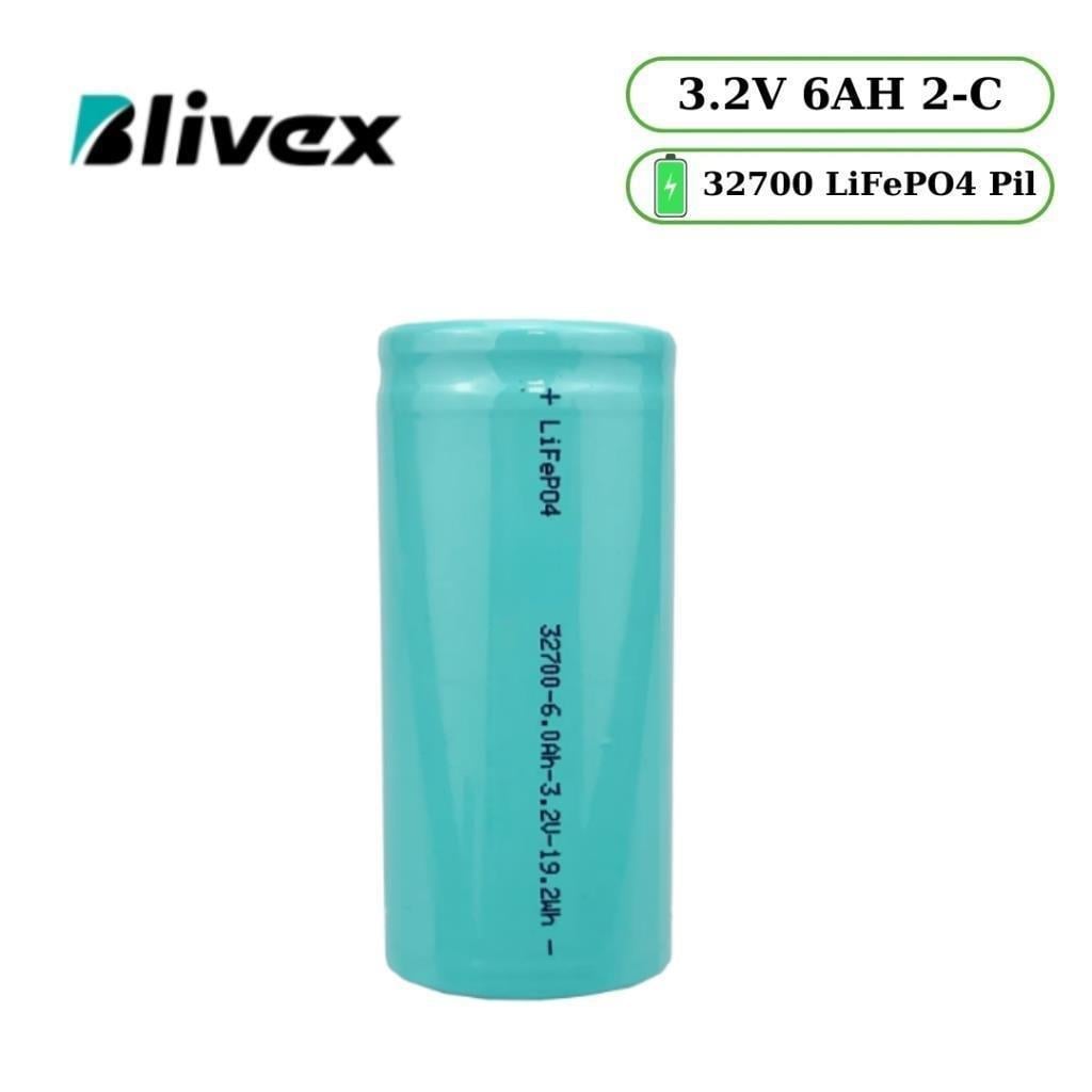 Blivex LiFePO4 32700 3.2V 6000 mAh 2C Pil