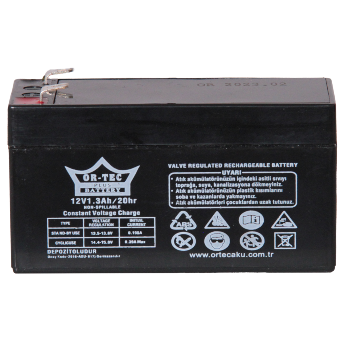 ORTEC 12V 1.3AH AKÜ