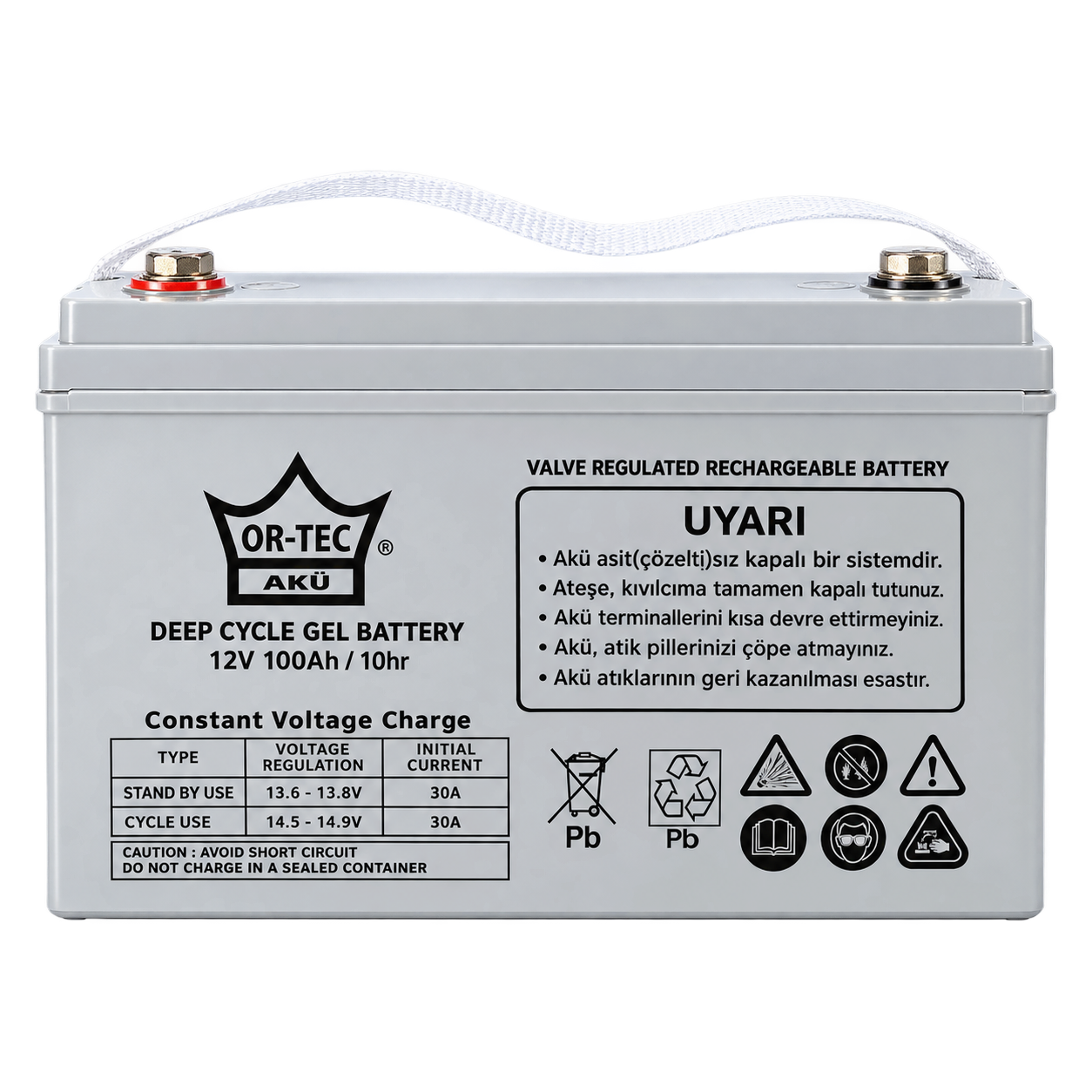 ORTEC 12V 100AH SOLAR SİSTEM JEL AKÜ