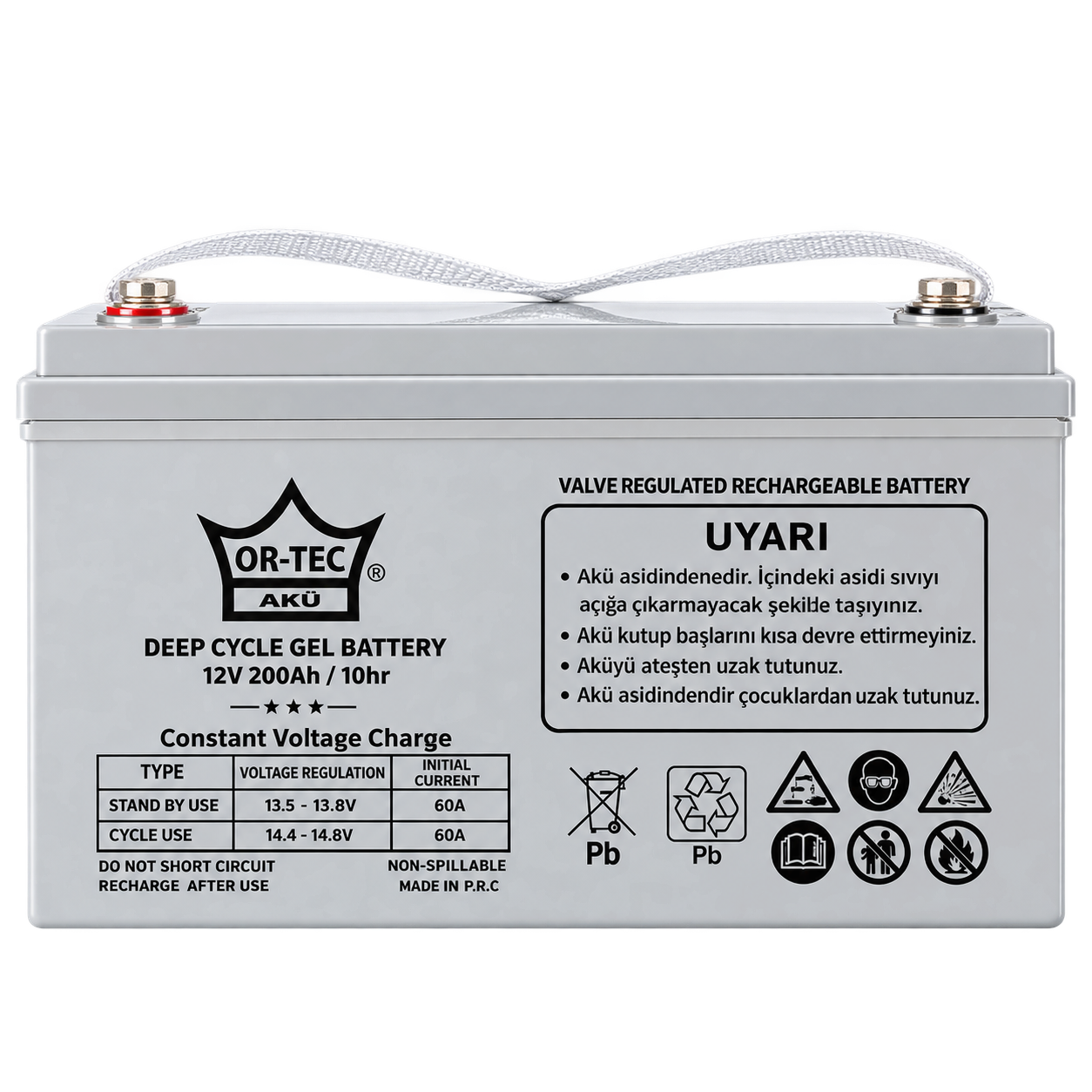 ORTEC 12V 200AH SOLAR SİSTEM JEL AKÜ