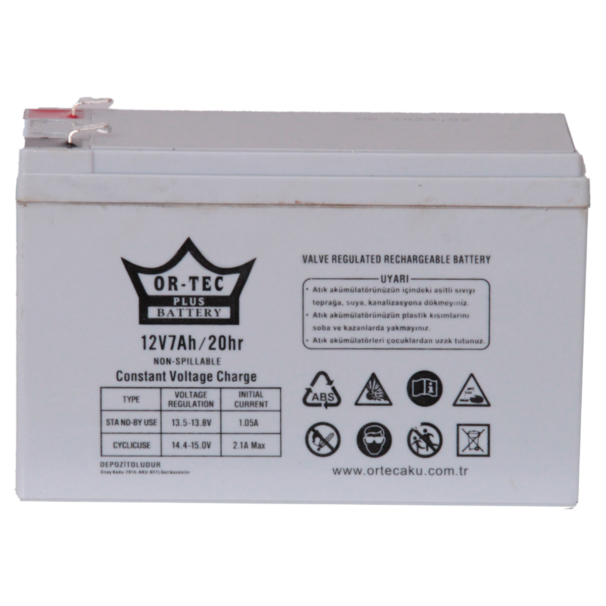 ORTEC 12V 7AH GRİ UPS AKÜSÜ