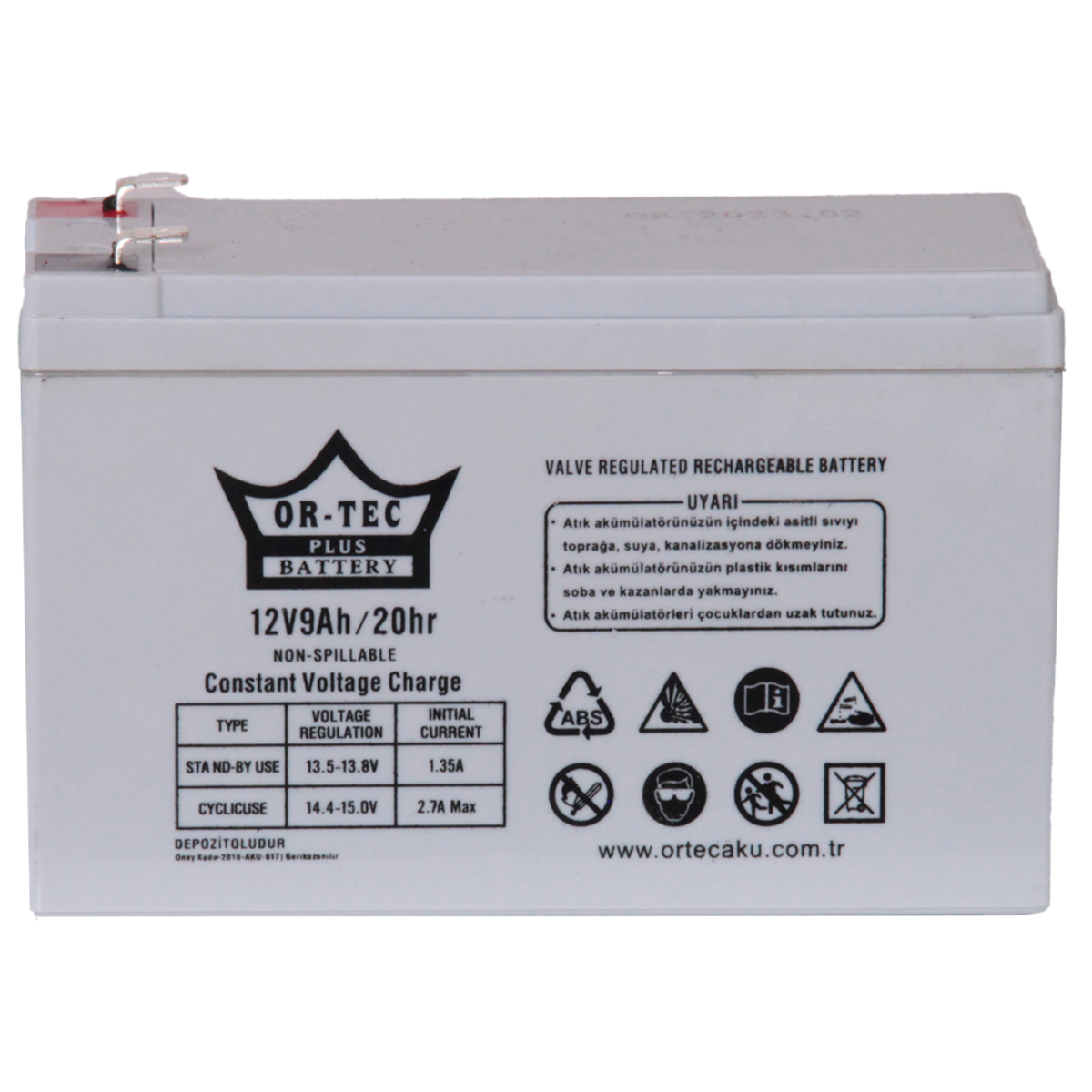 ORTEC 12V 9AH AKÜ