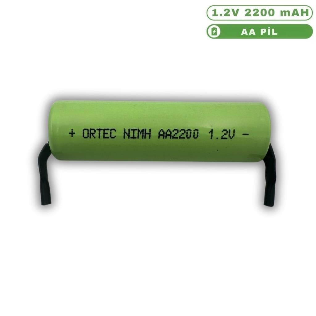 Ortec AA 1.2V Ni-Mh 1800mAh Puntalı Şarj Edilebilir Kalem Pil