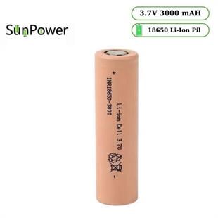 SunPower Li-İon 18650 3.7V 3000 Mah Şarjlı Pil