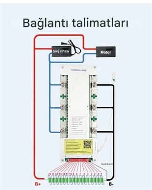TDT 51.2V 16S 100A LiFePO4 Hardware BMS