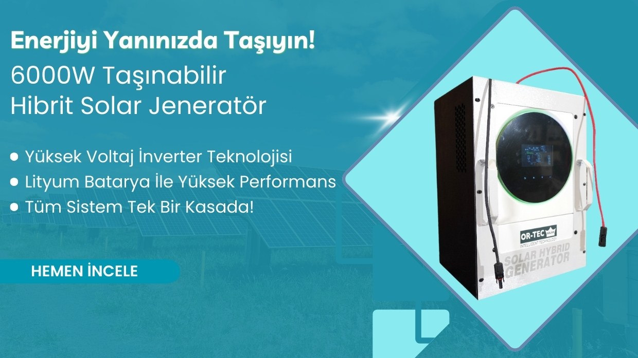 6000W Taşınabilir Hibrit Solar Jeneratör