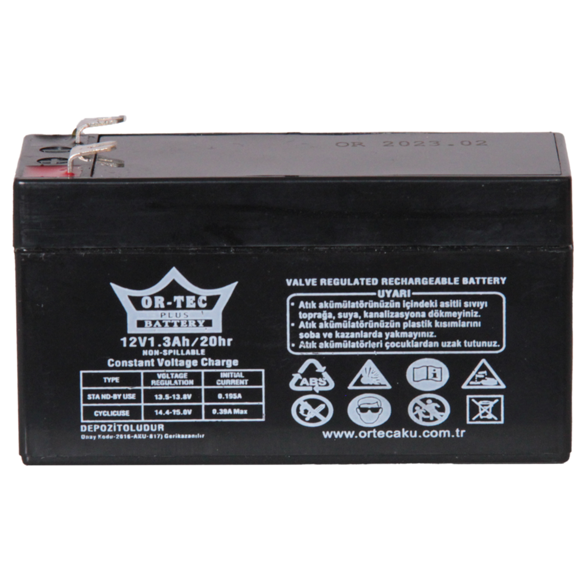 ORTEC 12V 1.3AH AKÜ