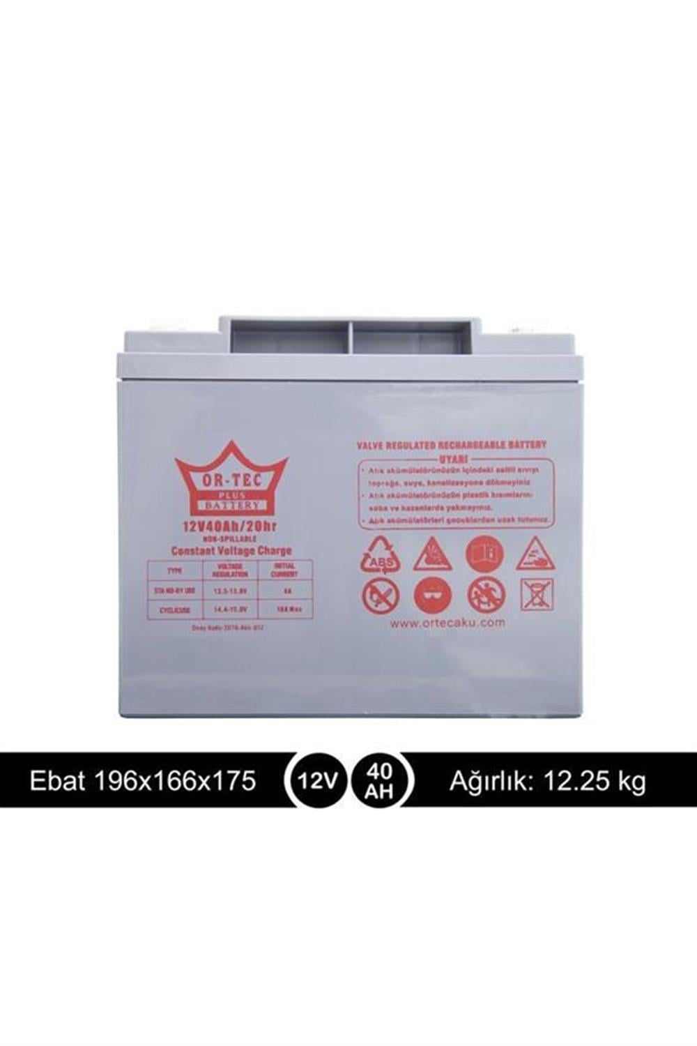 ORTEC 12V 40AH AKÜ