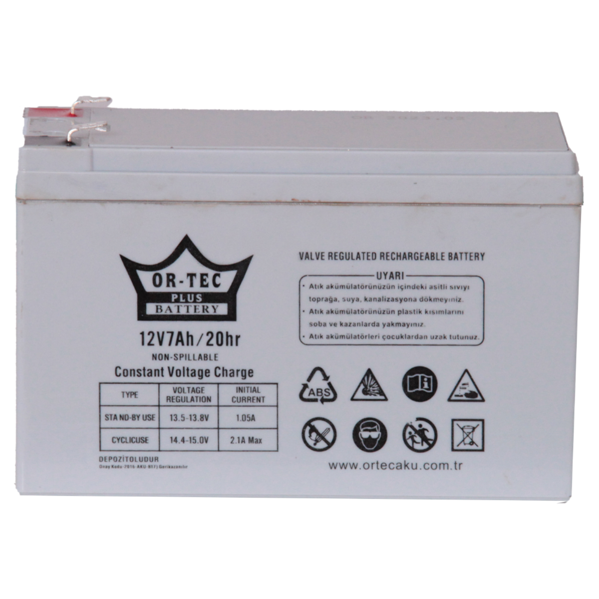 ORTEC 12V 7AH GRİ UPS AKÜSÜ