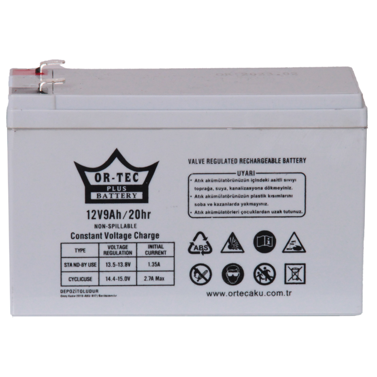 ORTEC 12V 9AH AKÜ
