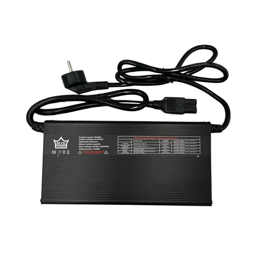 Ortec 72V 25A Li-Ion ve LiFePO4 Akıllı Lityum Akü Şarj Cihazı