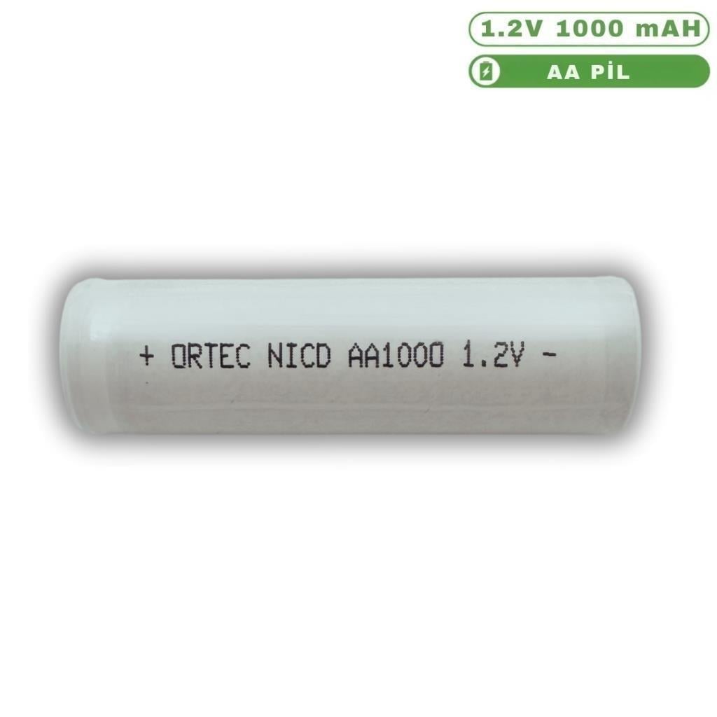 Ortec AA 1.2V Ni-Cd 1000mAh  Şarj Edilebilir Kalem Pil
