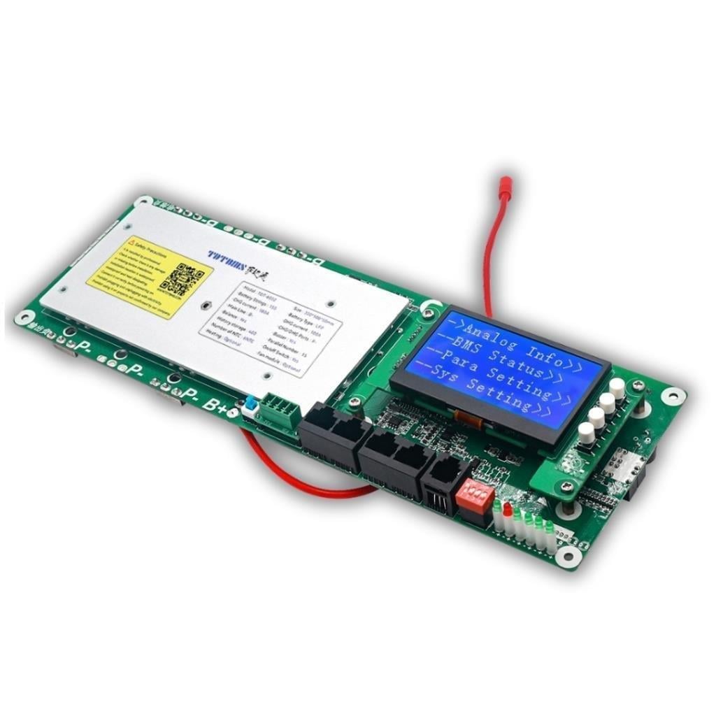 TDT BMS LCD Ekranlı Smart 13S-16S 48V 100A LiFePO4 ESS 6032-1