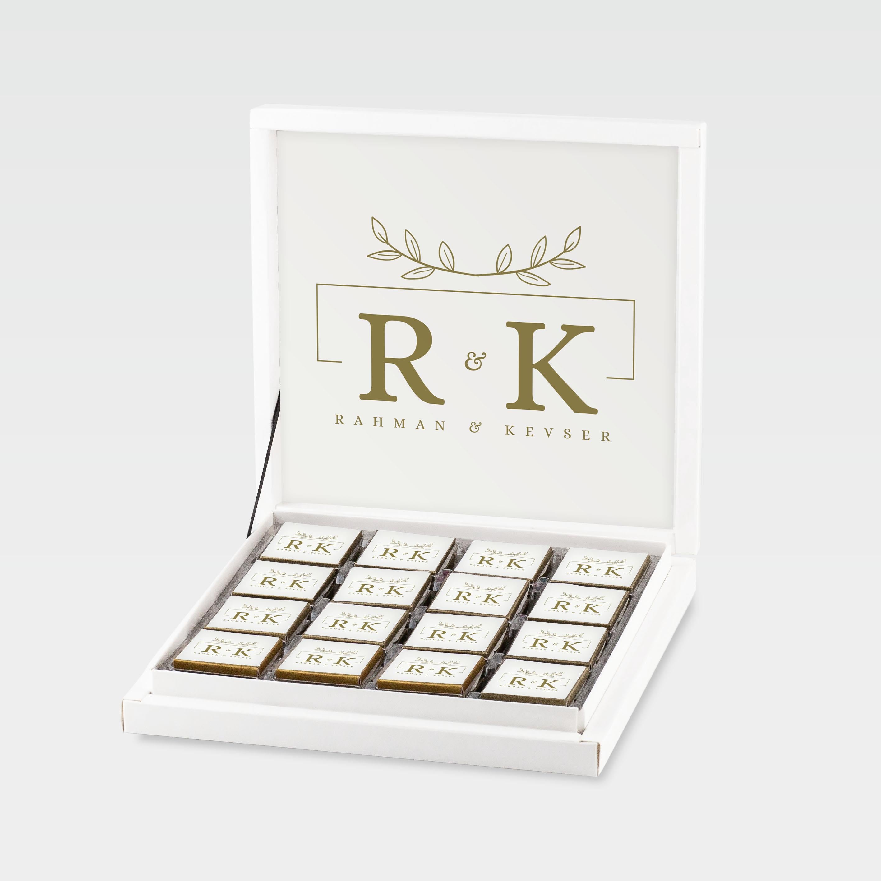 Monogram Baş Harfli Kişiye Özel Söz/Nişan Çikolatası 4