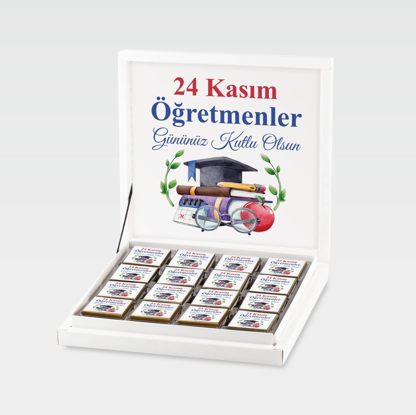 Öğretmenler Günü Sargılı Madlen Çikolata 48'li Paket 3