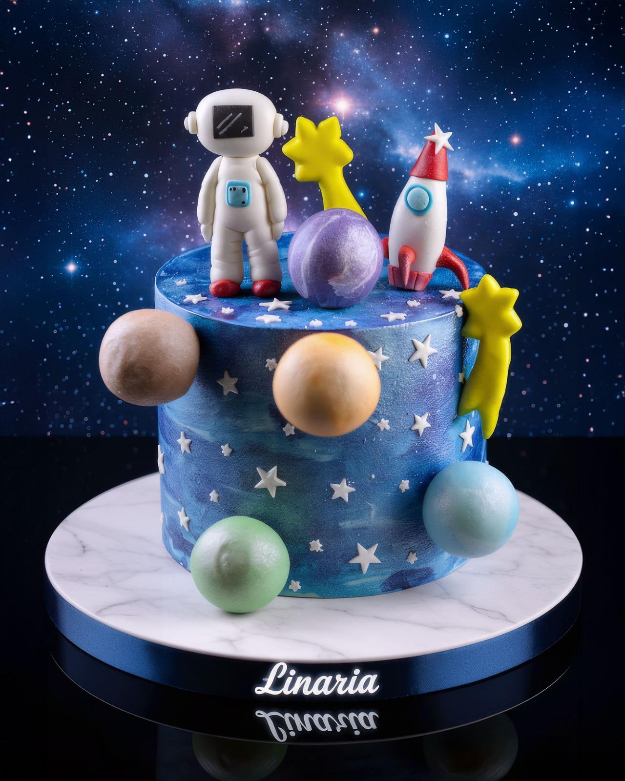 Astronot Uzay Macerası  Doğum Günü Pastası