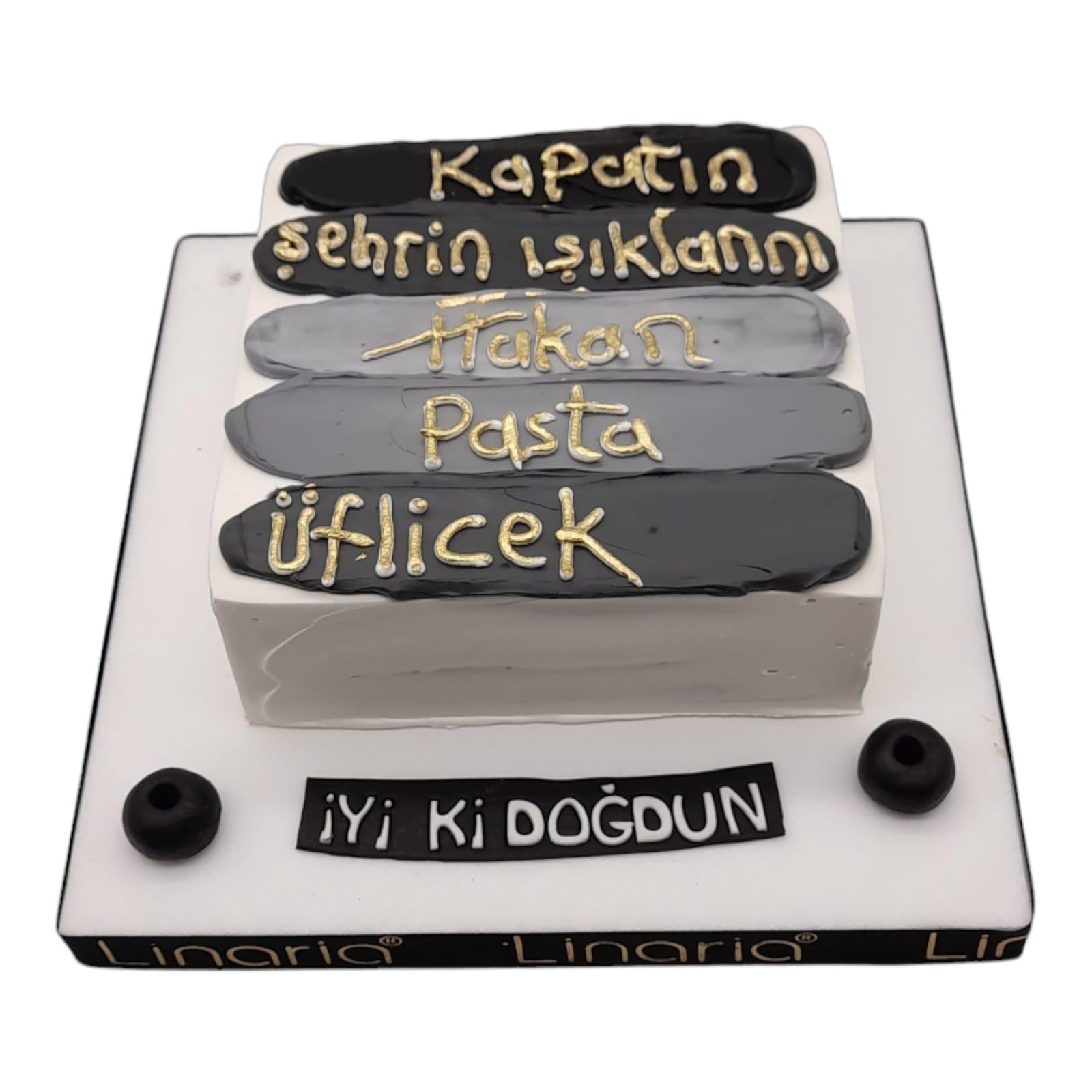 Kare Yazılı Pasta 2