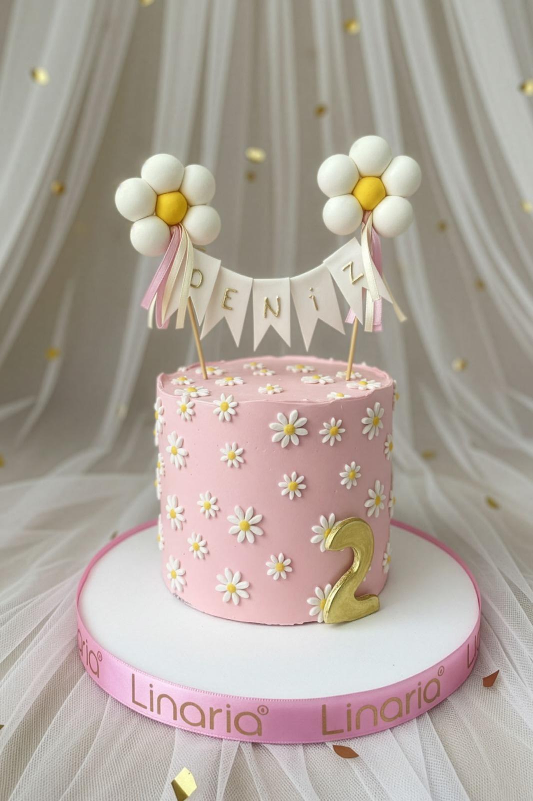 Pembe Papatya Rüyası Doğum Günü Pastası