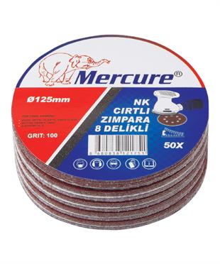 Cırtlı Disk Velco Zımparalar 125NK 8 Delik 1 KUTU (100 Adet)