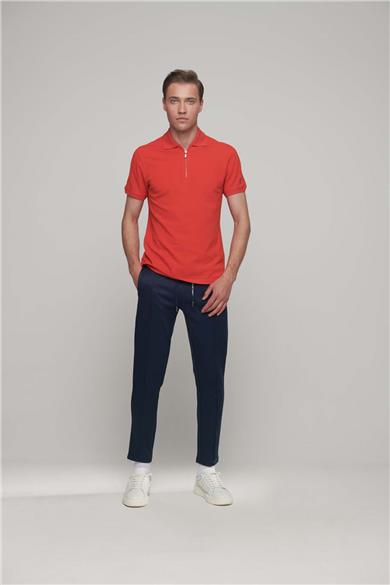 FERMUAR DETAYLI BASIC POLO T-SHIRT