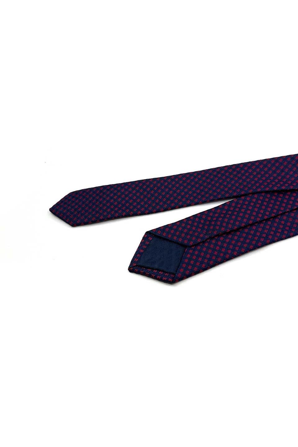 4.6 cm Lacivert Küçük Desen Ultra Slim İpek Kravat İK2331