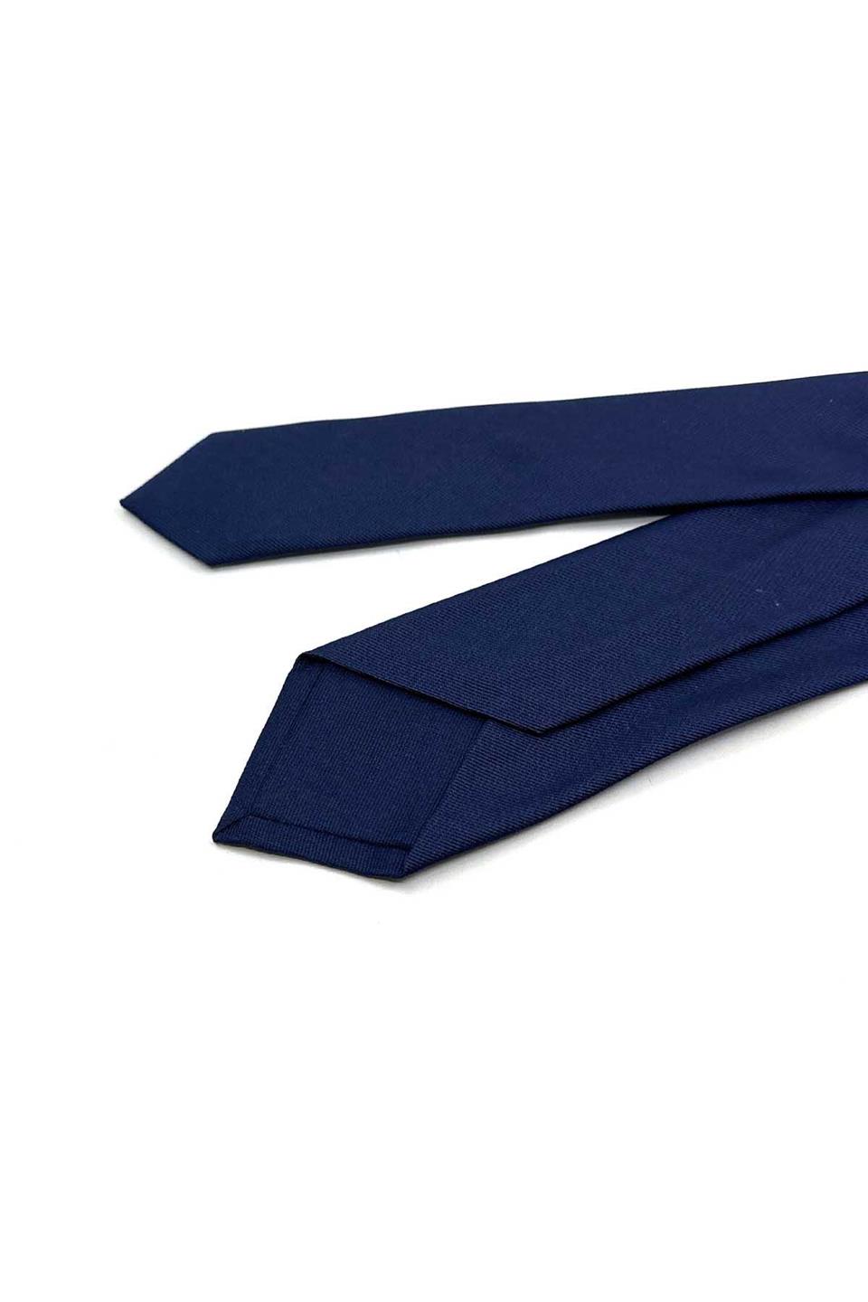 6.3 cm Lacivert Düz Parça Desenli İpek Kravat İK2312