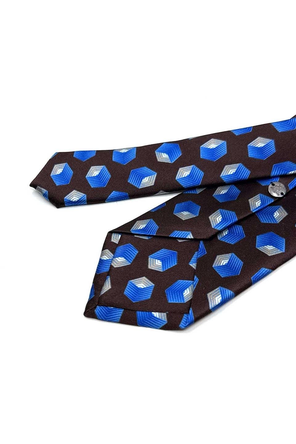 Acciani Style Kahverengi İtalyan İpek Kravat İK2135