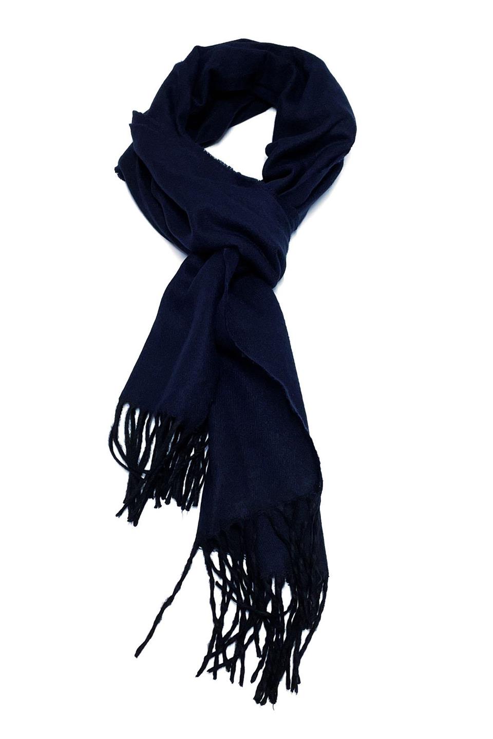 Açık Lacivert Çift Taraflı Düz Erkek Kaşkol K320