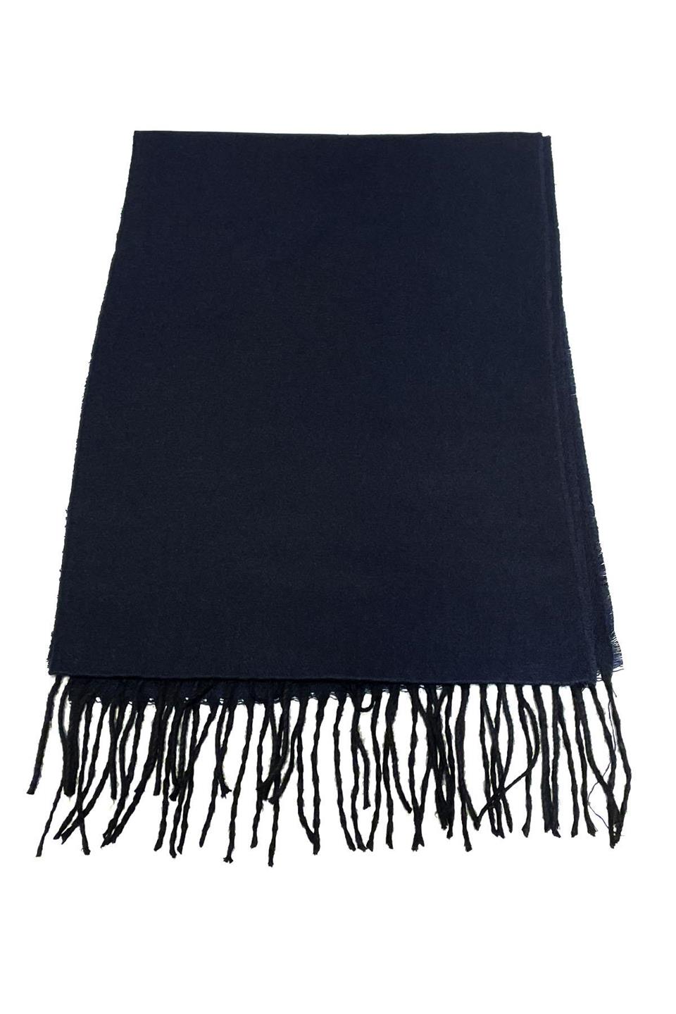 Açık Lacivert Çift Taraflı Düz Erkek Kaşkol K320