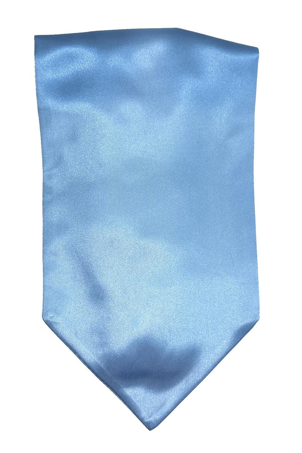 Açık Mavi Düz Ascot Fular K569