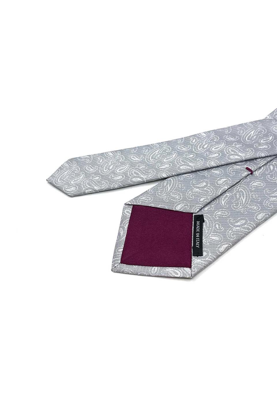 Agriates Style Gri İtalyan İpek Kravat İK2173