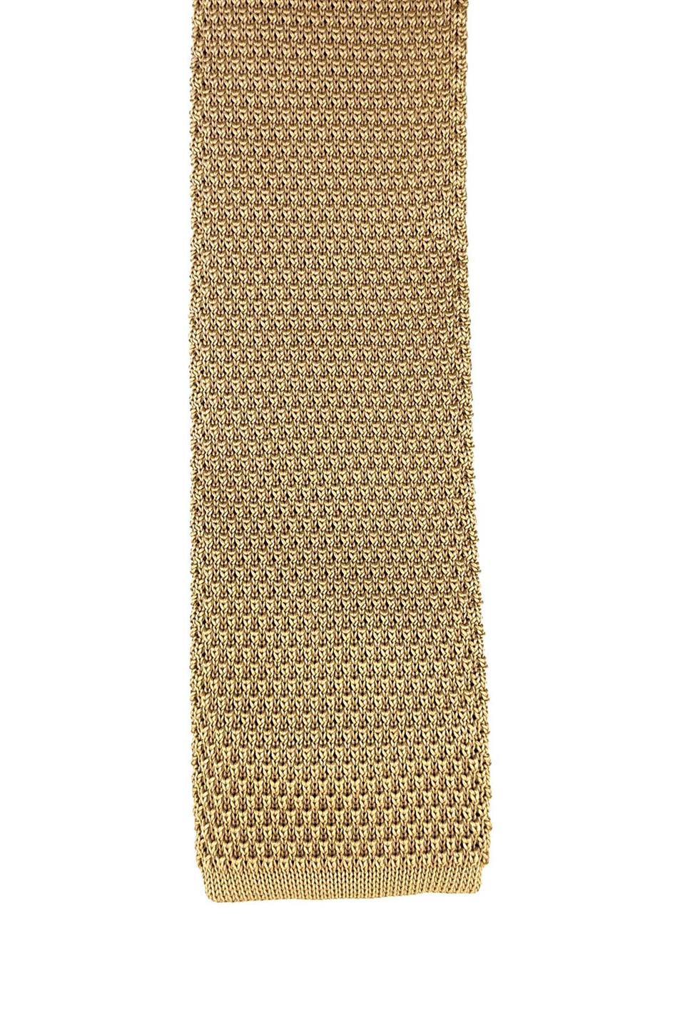 Altın Renk Düz Örgü Kravat ÖR8311