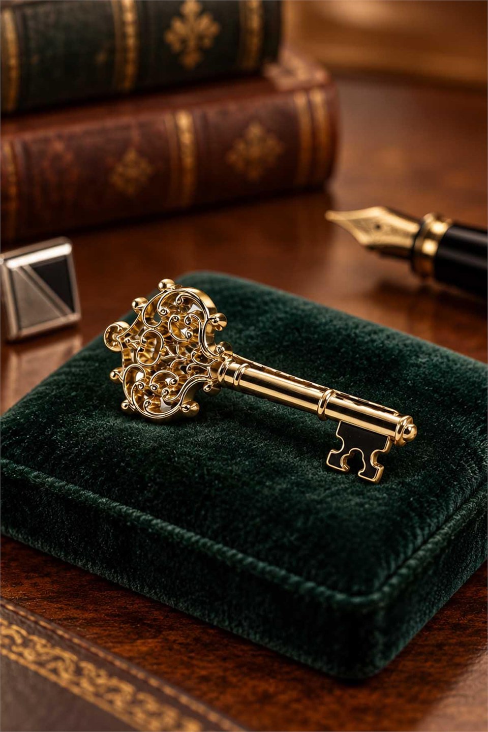 Anahtar Gold Renk Kravat İğnesi KIY777