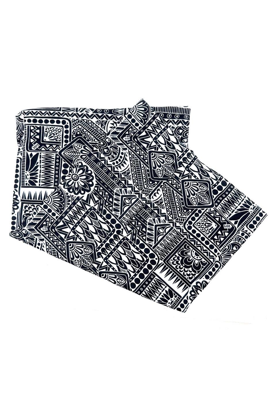 Antique Siyah - Beyaz Bandana BND99