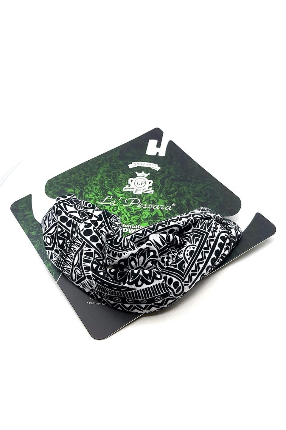 Antique Siyah - Beyaz Bandana BND99